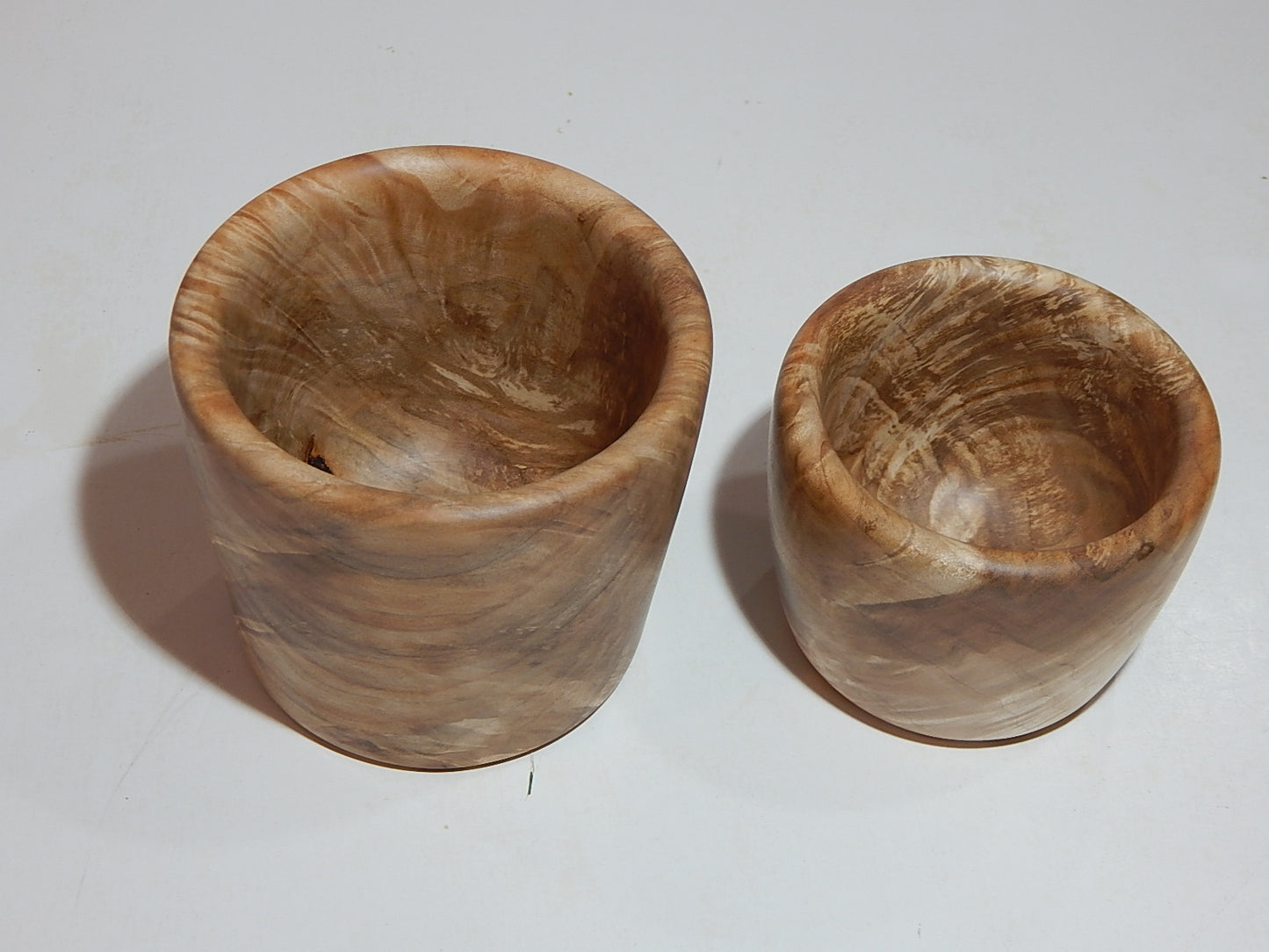 Maple Wood 2 Bowl Set, Artisan Crafted, Handmade