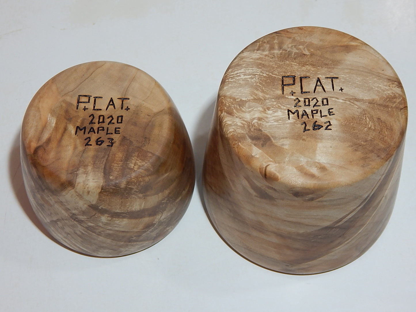 Maple Wood 2 Bowl Set, Artisan Crafted, Handmade