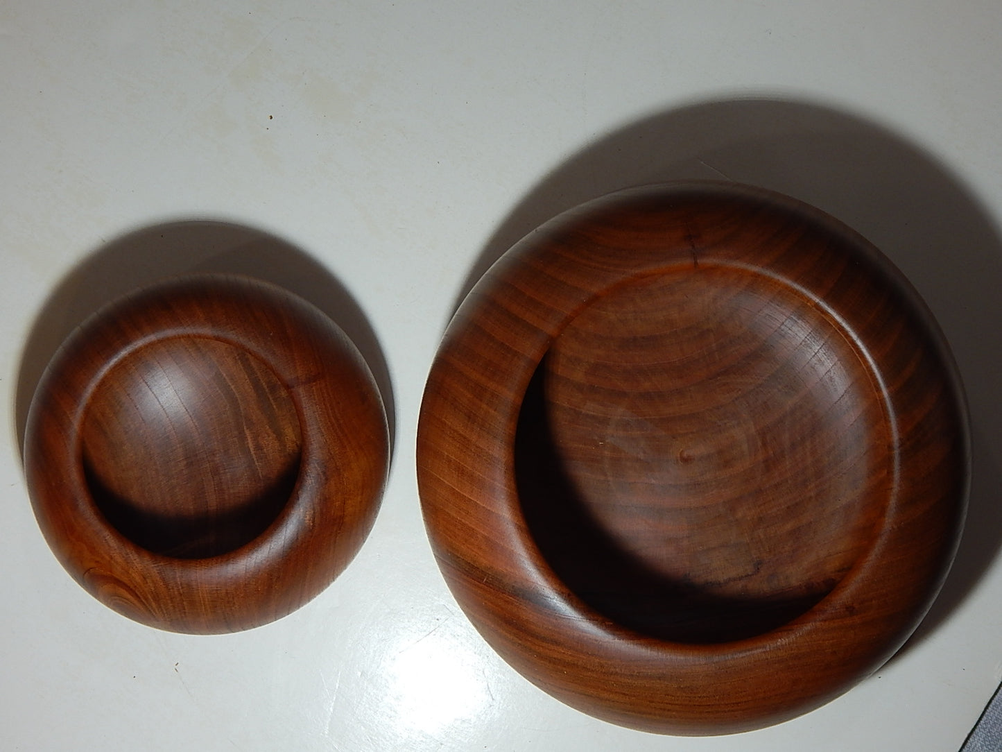 WILD CHERRY WOOD 2 BOWLS HANDMADE SET ARTISAN CRAFTED