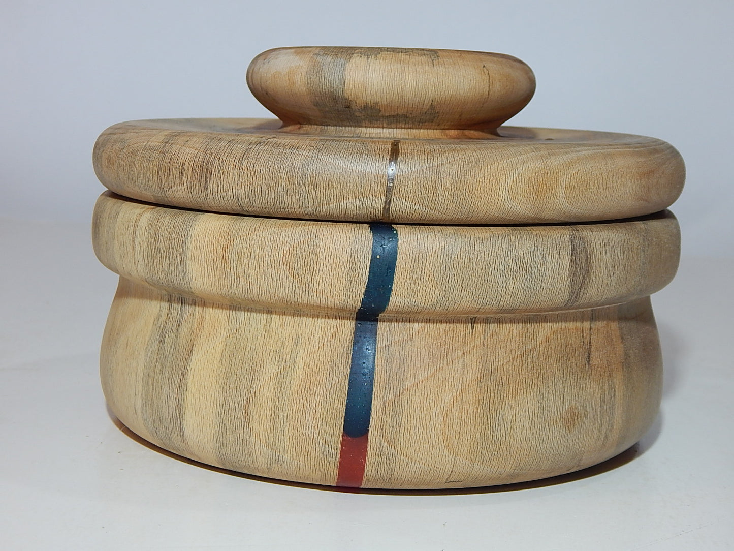 Sycamore Bowl with Lid, Handmade Lathe Turned Box, Artisan Crafted