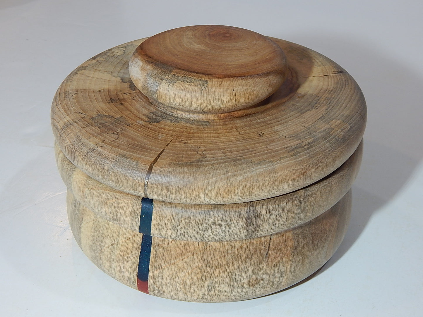 Sycamore Bowl with Lid, Handmade Lathe Turned Box, Artisan Crafted