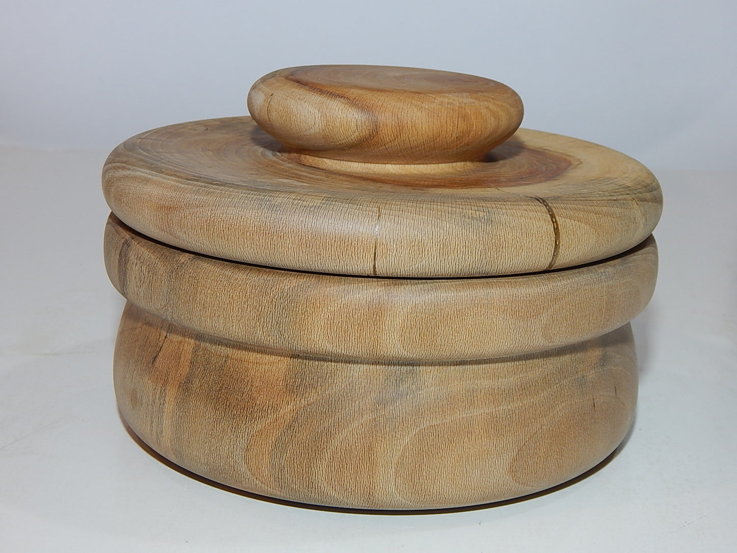 Sycamore Bowl with Lid, Handmade Lathe Turned Box, Artisan Crafted