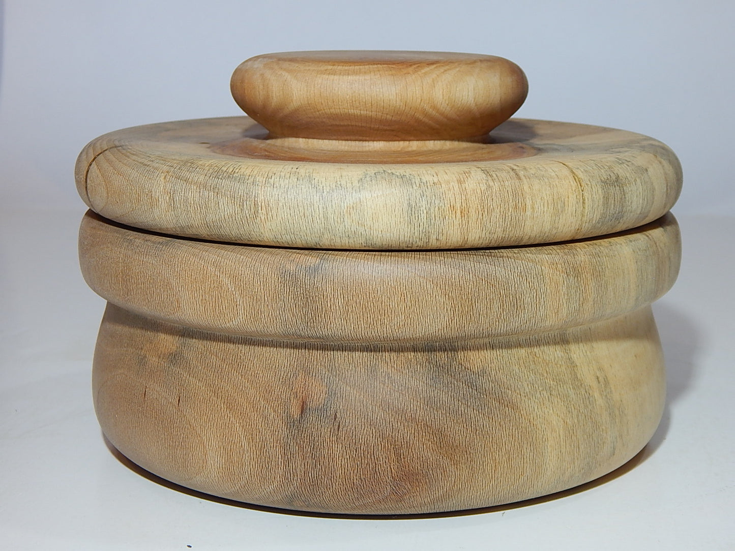 Sycamore Bowl with Lid, Handmade Lathe Turned Box, Artisan Crafted