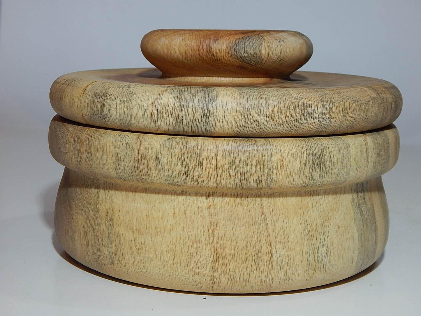 Sycamore Bowl with Lid, Handmade Lathe Turned Box, Artisan Crafted