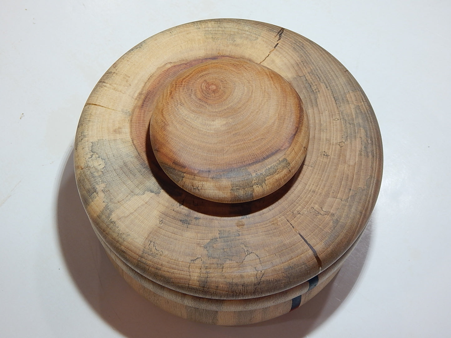 Sycamore Bowl with Lid, Handmade Lathe Turned Box, Artisan Crafted