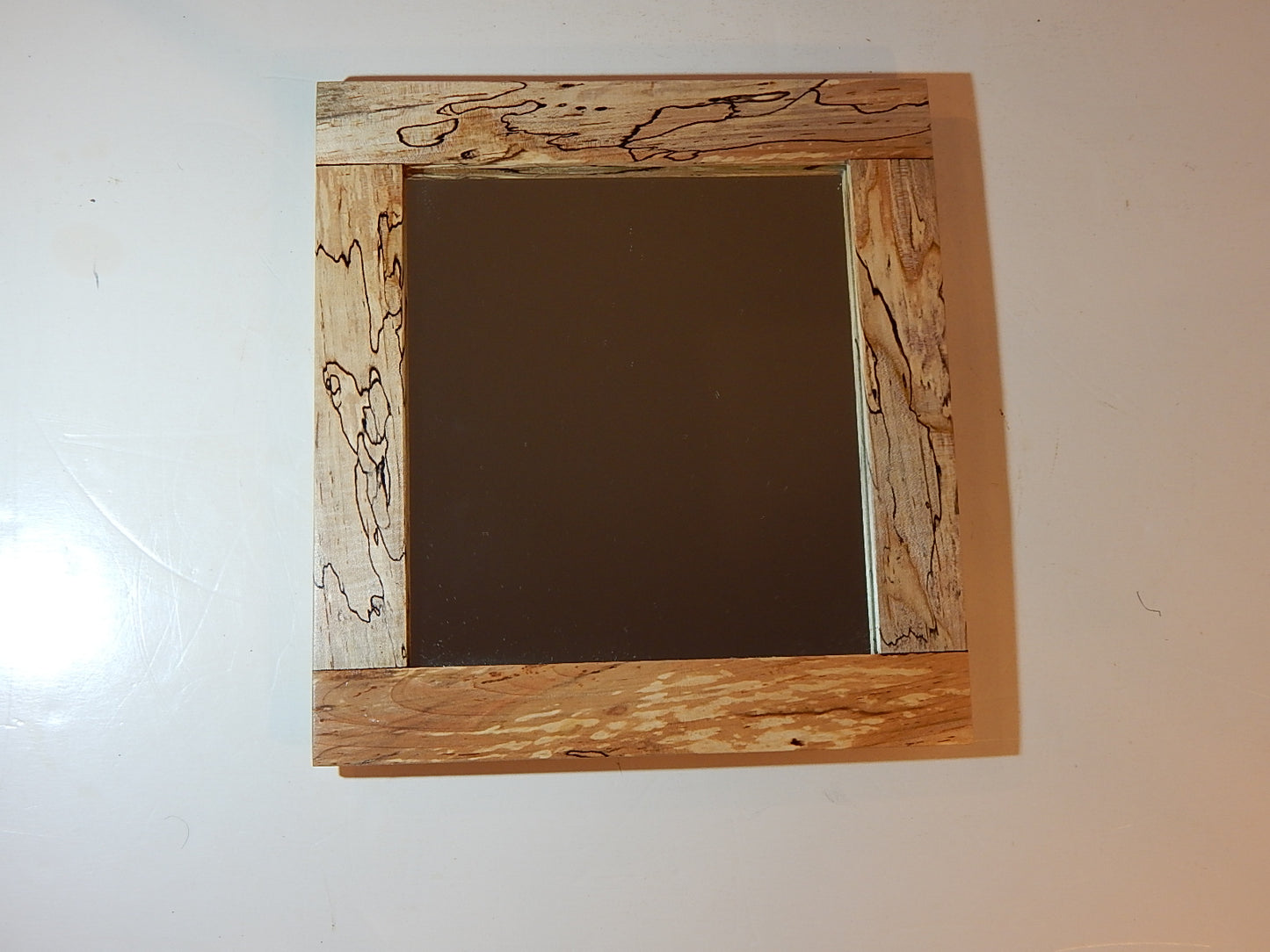 Maple Frame Mirror, Wood Frame, 10 1/2" x 11 1/2", Handmade, Artisan Crafted