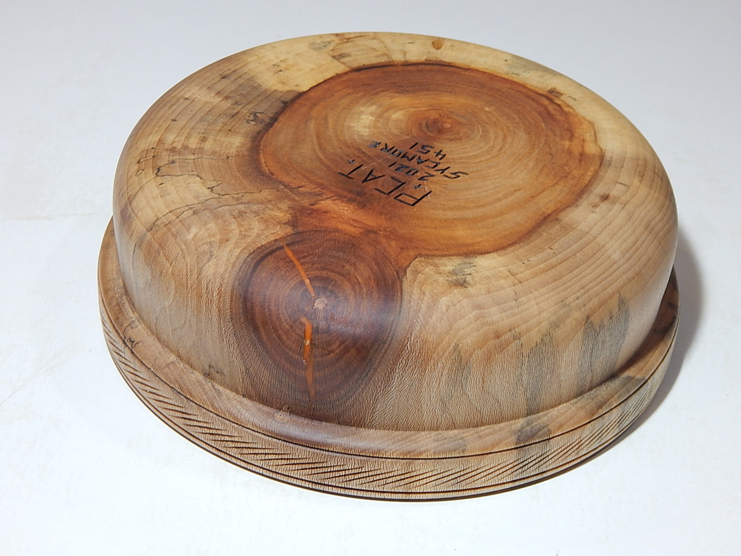 Sycamore Bowl, Handmade, Lathe Turned, Artisan Crafted