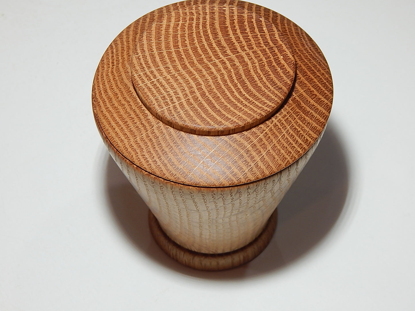 Oak Bowl with Lid, Handmade Lathe Turned Box, Artisan Crafted