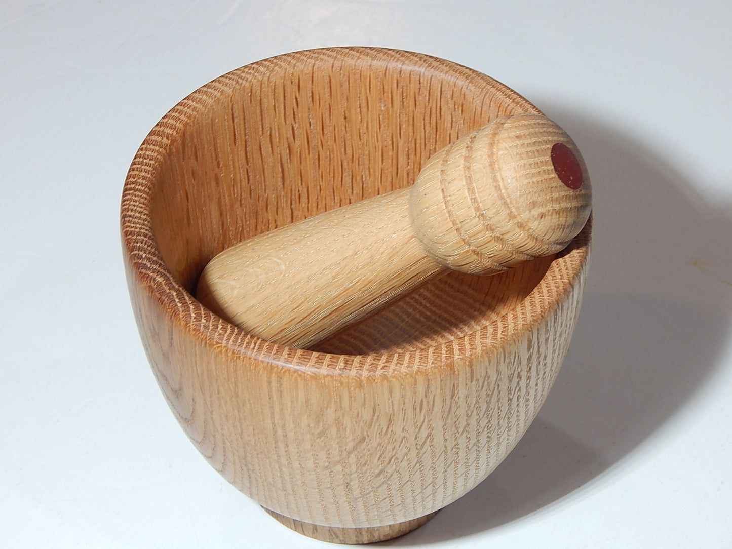 OAK MORTAR AND PESTLE HANDMADE LATHE TURNED ARTISAN CRAFTED