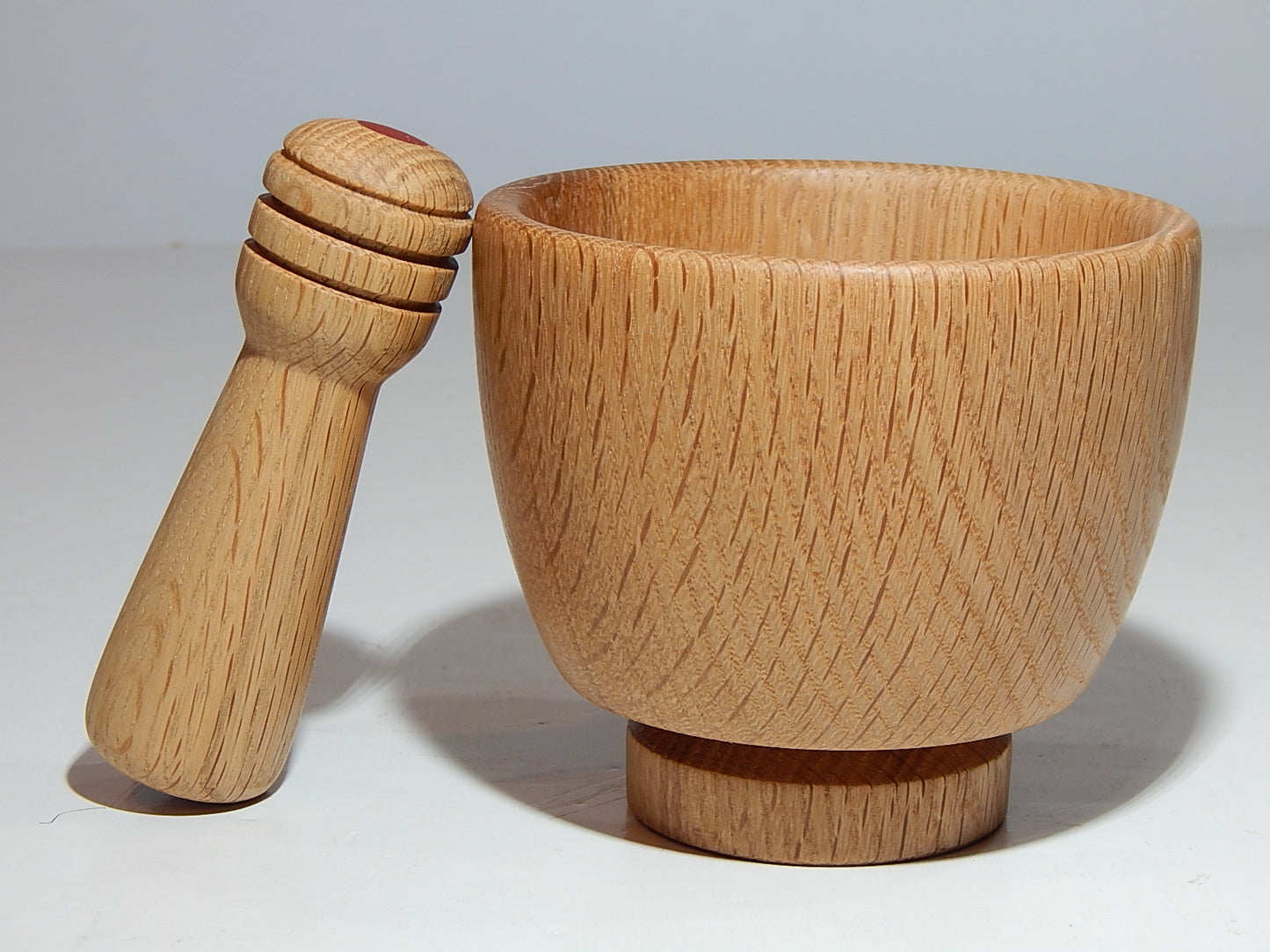 OAK MORTAR AND PESTLE HANDMADE LATHE TURNED ARTISAN CRAFTED