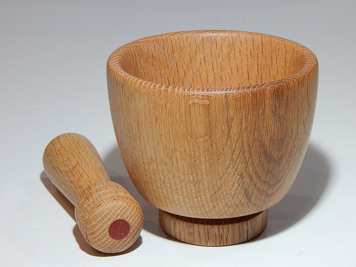 OAK MORTAR AND PESTLE HANDMADE LATHE TURNED ARTISAN CRAFTED