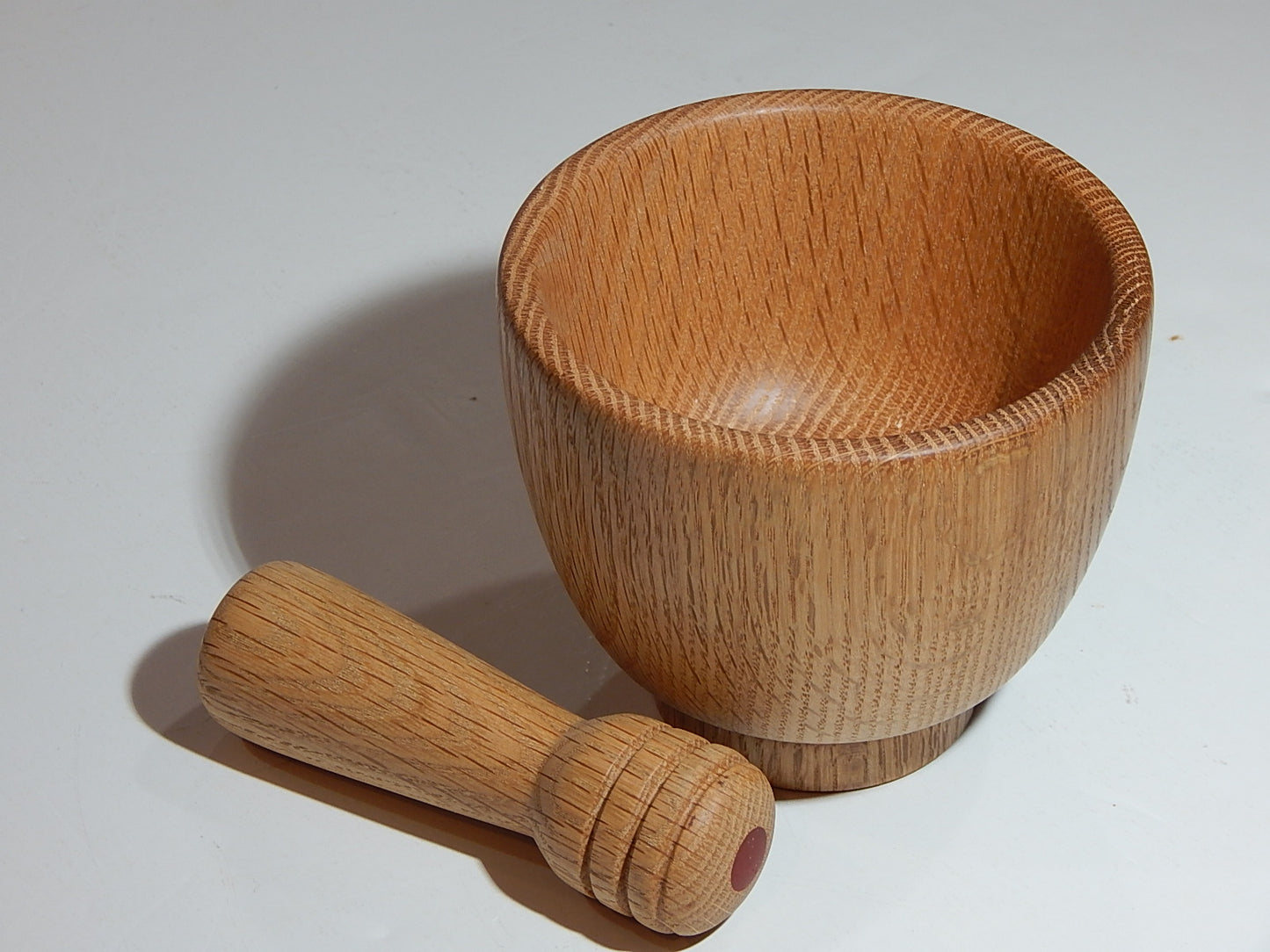 OAK MORTAR AND PESTLE HANDMADE LATHE TURNED ARTISAN CRAFTED