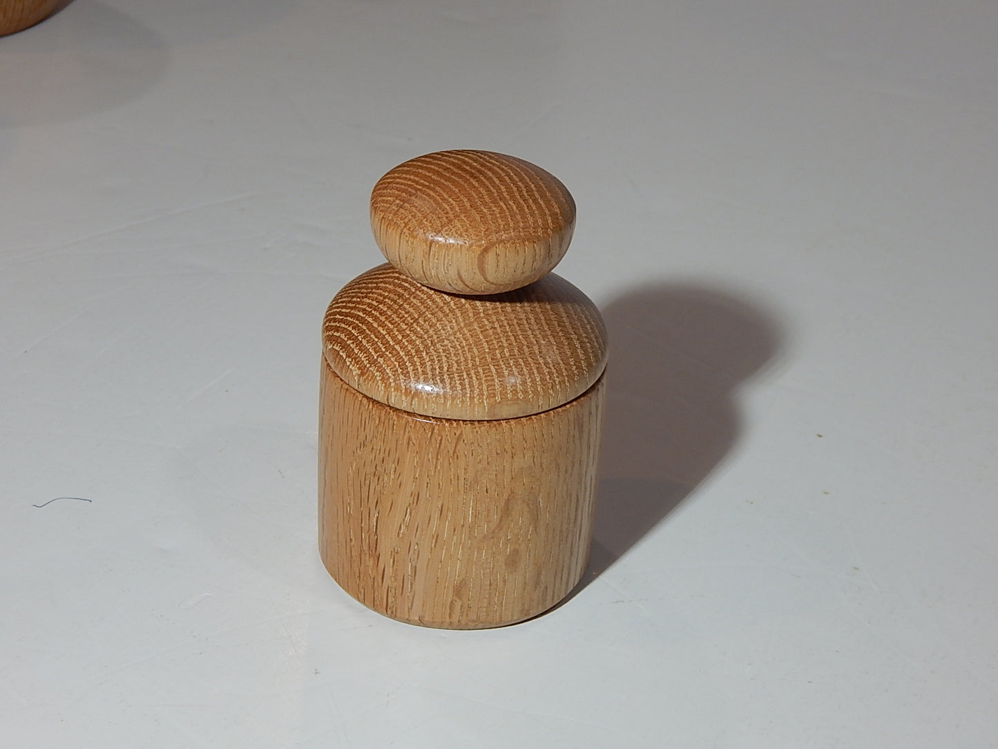 Oak Bowl with Lid, Handmade Lathe Turned Box, Artisan Crafted