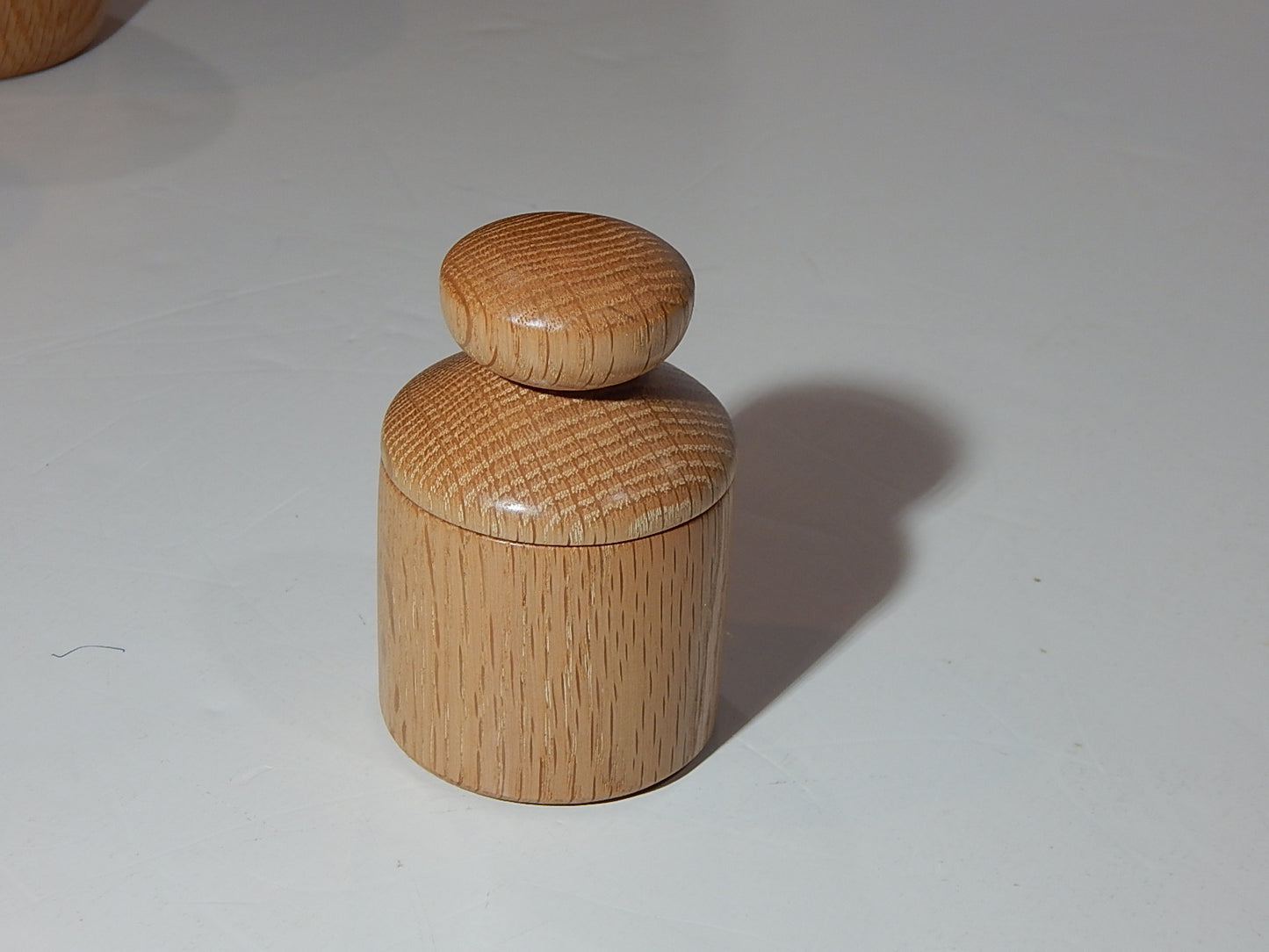 Oak Bowl with Lid, Handmade Lathe Turned Box, Artisan Crafted