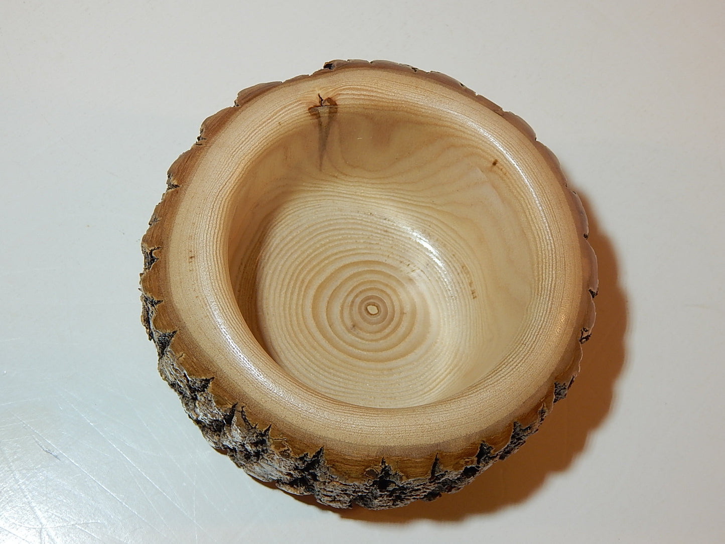 Ash Wood Bowl, Live Bark Edge, Handmade, Artisan Crafted