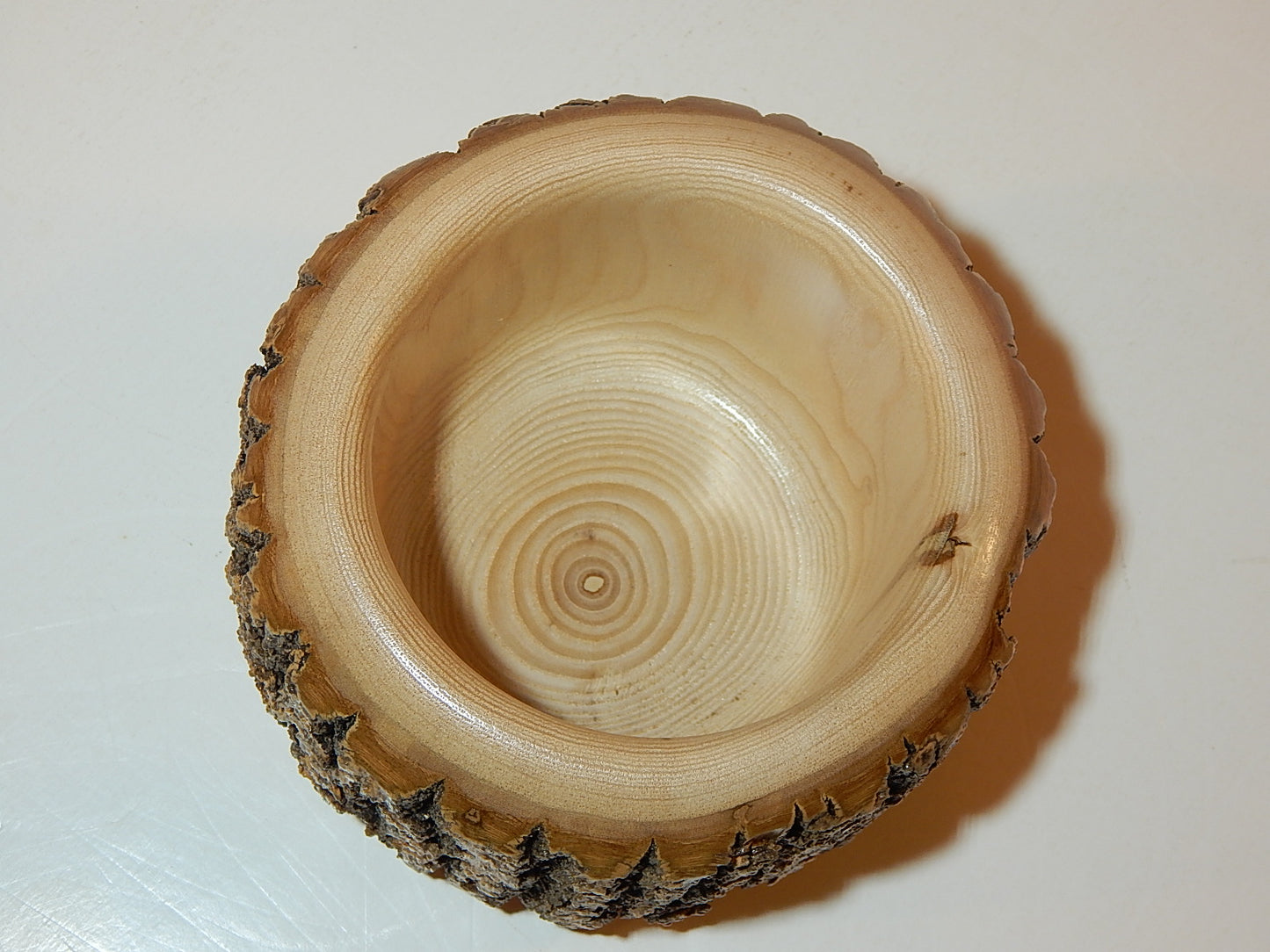 Ash Wood Bowl, Live Bark Edge, Handmade, Artisan Crafted