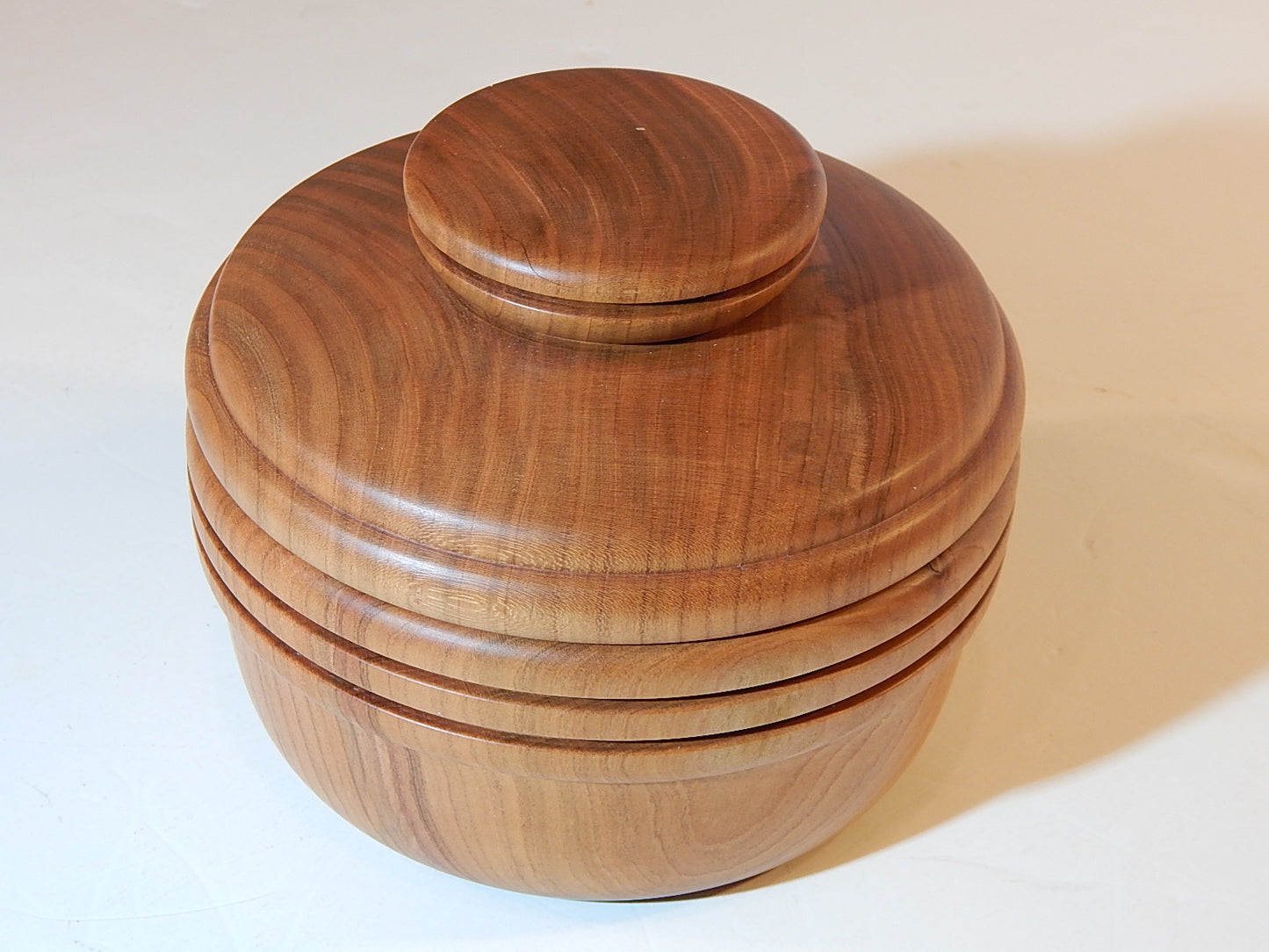 Wild Cherry Bowl with Lid, Handmade Lathe Turned Box, Artisan Crafted