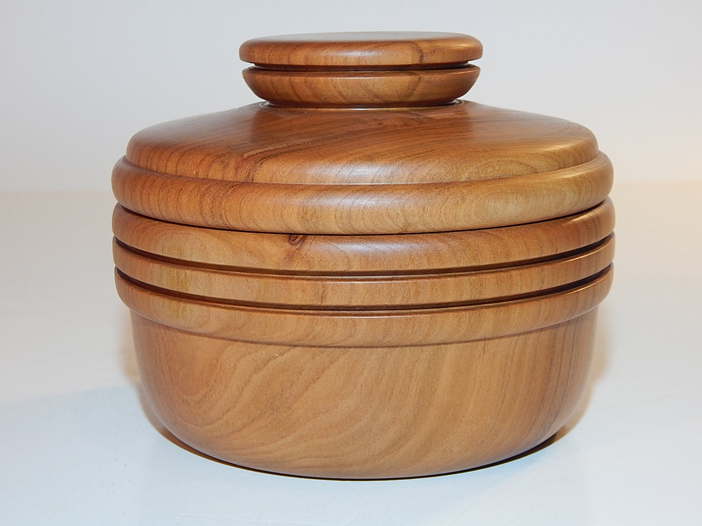 Wild Cherry Bowl with Lid, Handmade Lathe Turned Box, Artisan Crafted