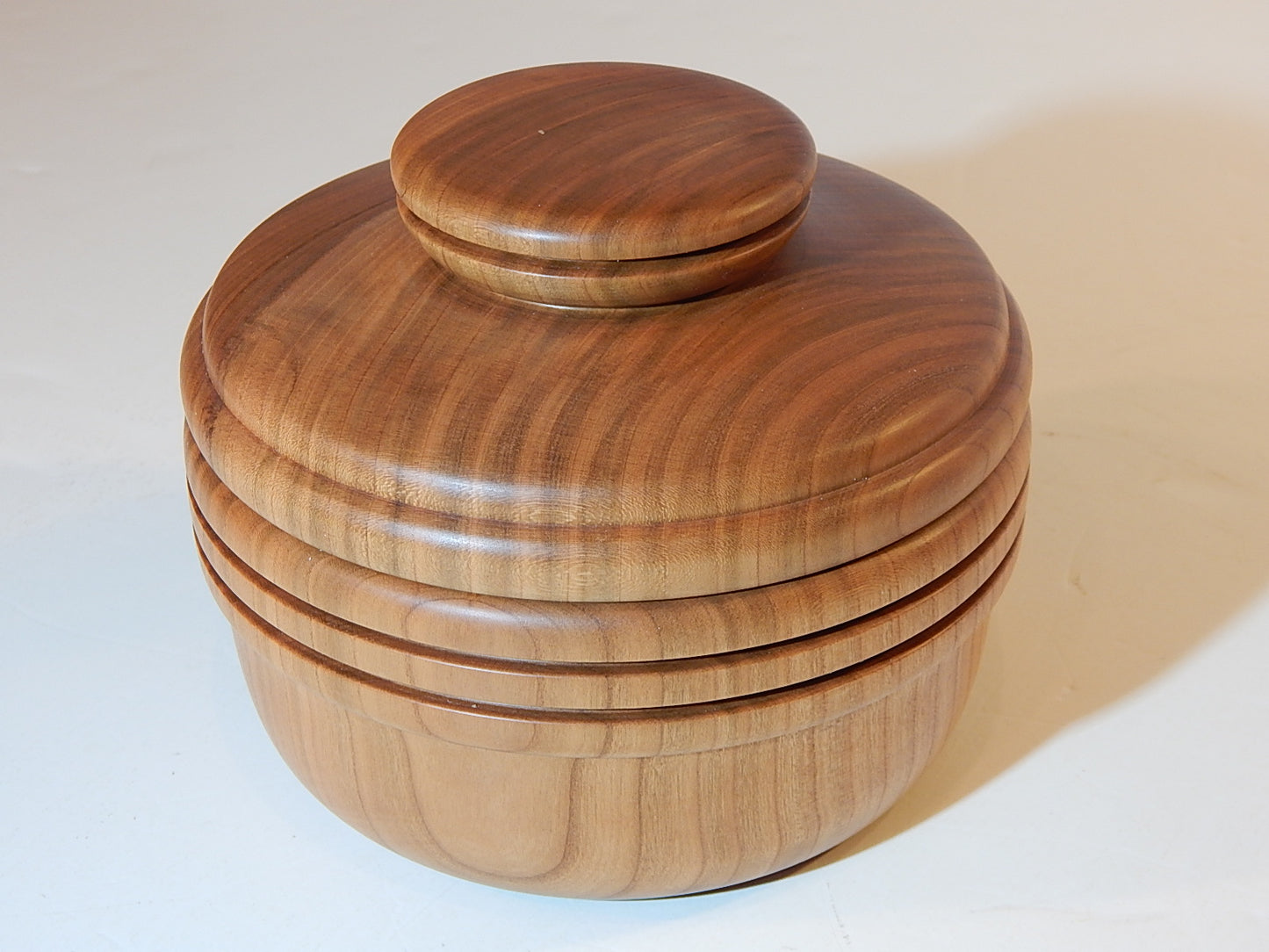 Wild Cherry Bowl with Lid, Handmade Lathe Turned Box, Artisan Crafted