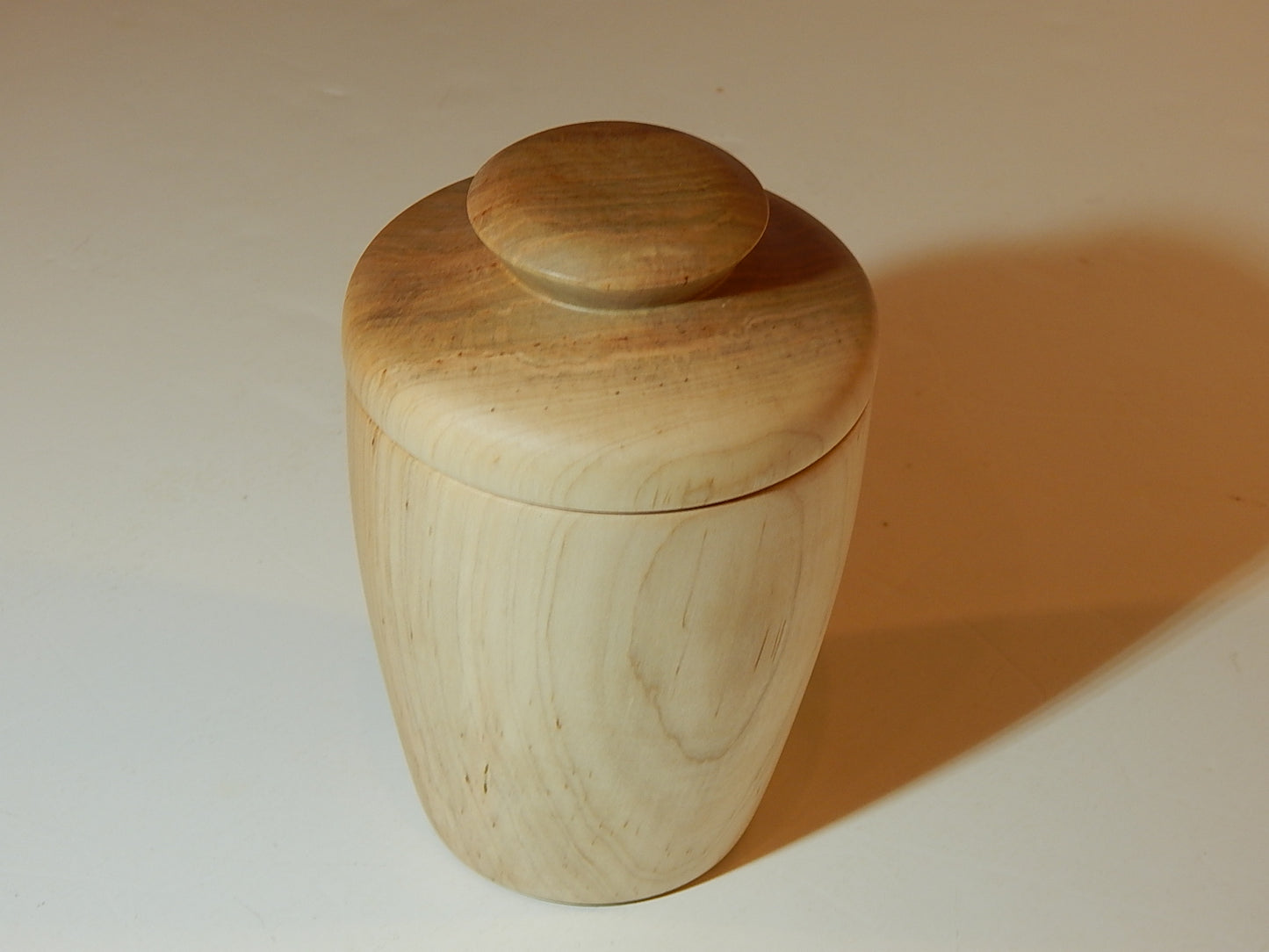 Maple Bowl with Lid, Handmade Lathe Turned Box, Artisan Crafted