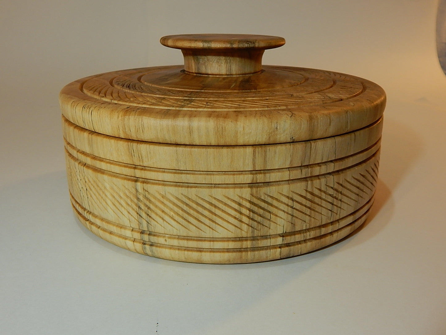 Poplar Wood Bowl with Lid, Handmade, Artisan Crafted