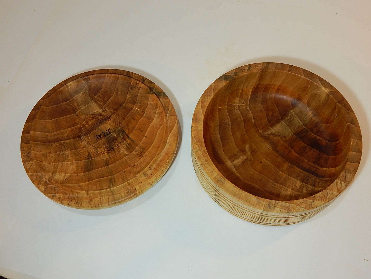 Poplar Wood Bowl with Lid, Handmade, Artisan Crafted