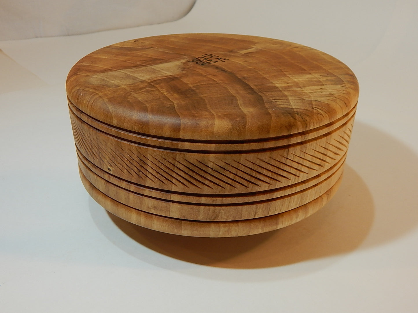 Poplar Wood Bowl with Lid, Handmade, Artisan Crafted