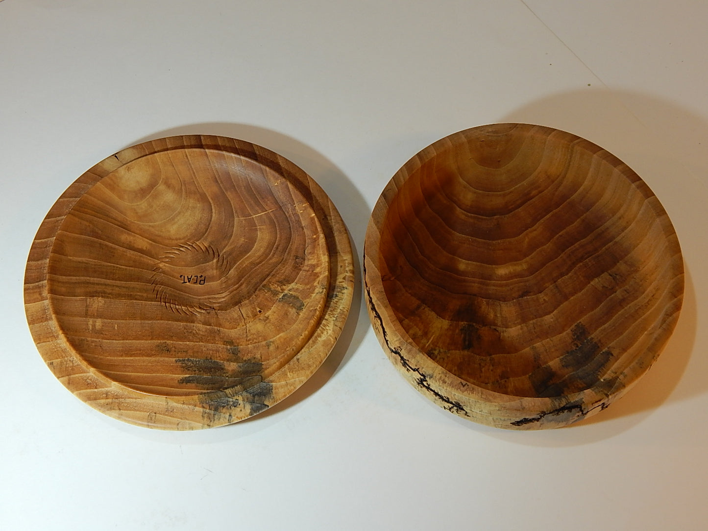 Poplar Wood Bowl with Lid, Handmade, Artisan Crafted