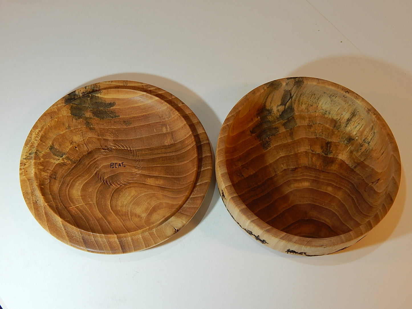 Poplar Wood Bowl with Lid, Handmade, Artisan Crafted