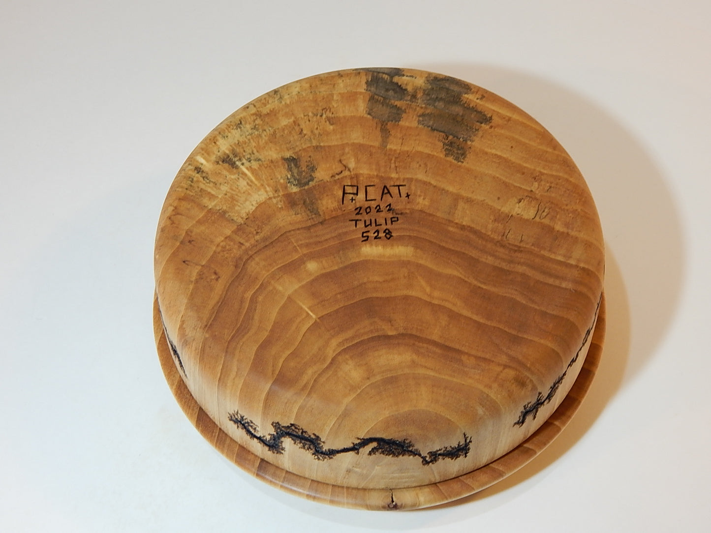 Poplar Wood Bowl with Lid, Handmade, Artisan Crafted