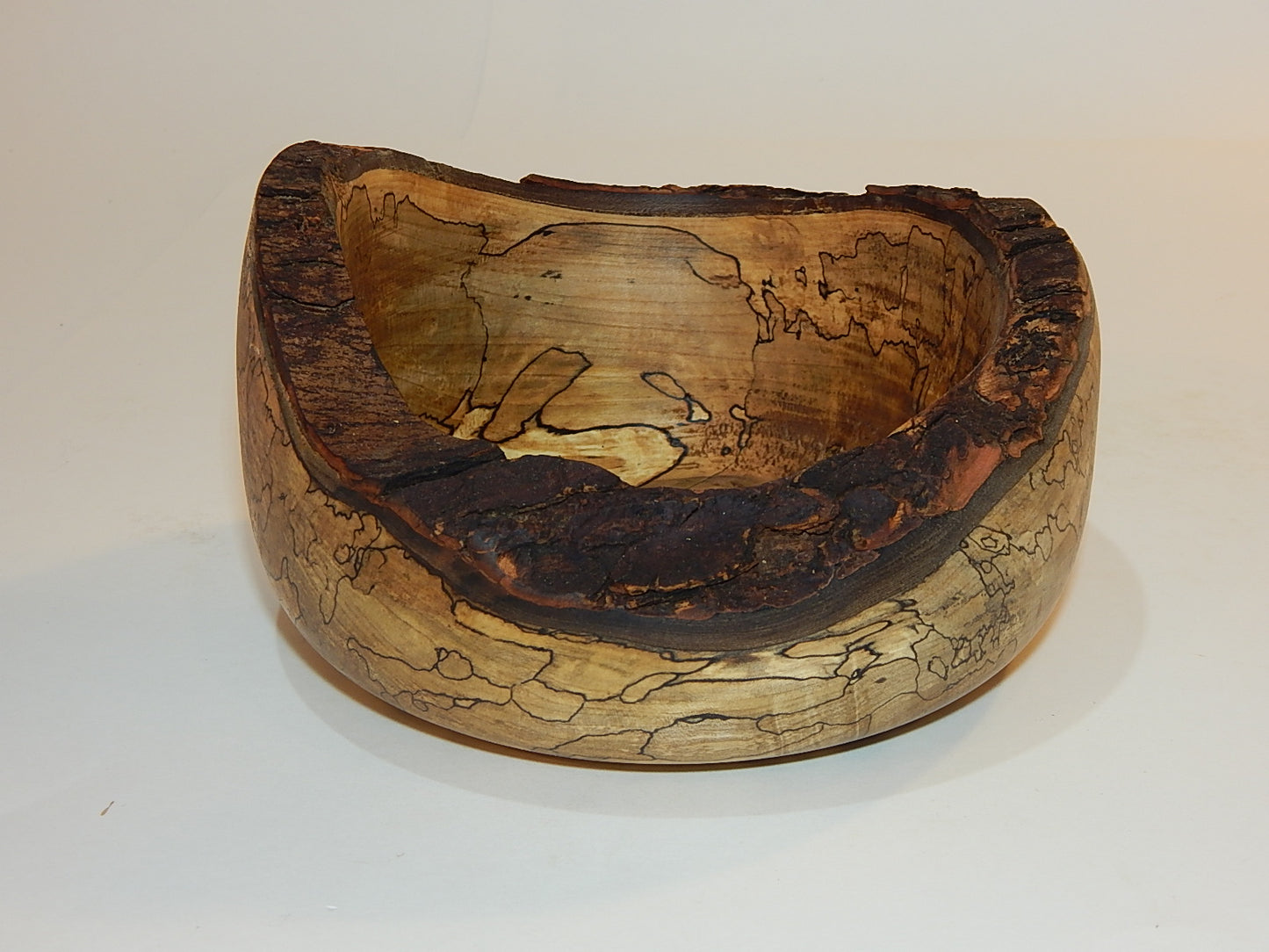 Maple Wood Bowl, Live Bark Edge, Handmade, Artisan Crafted