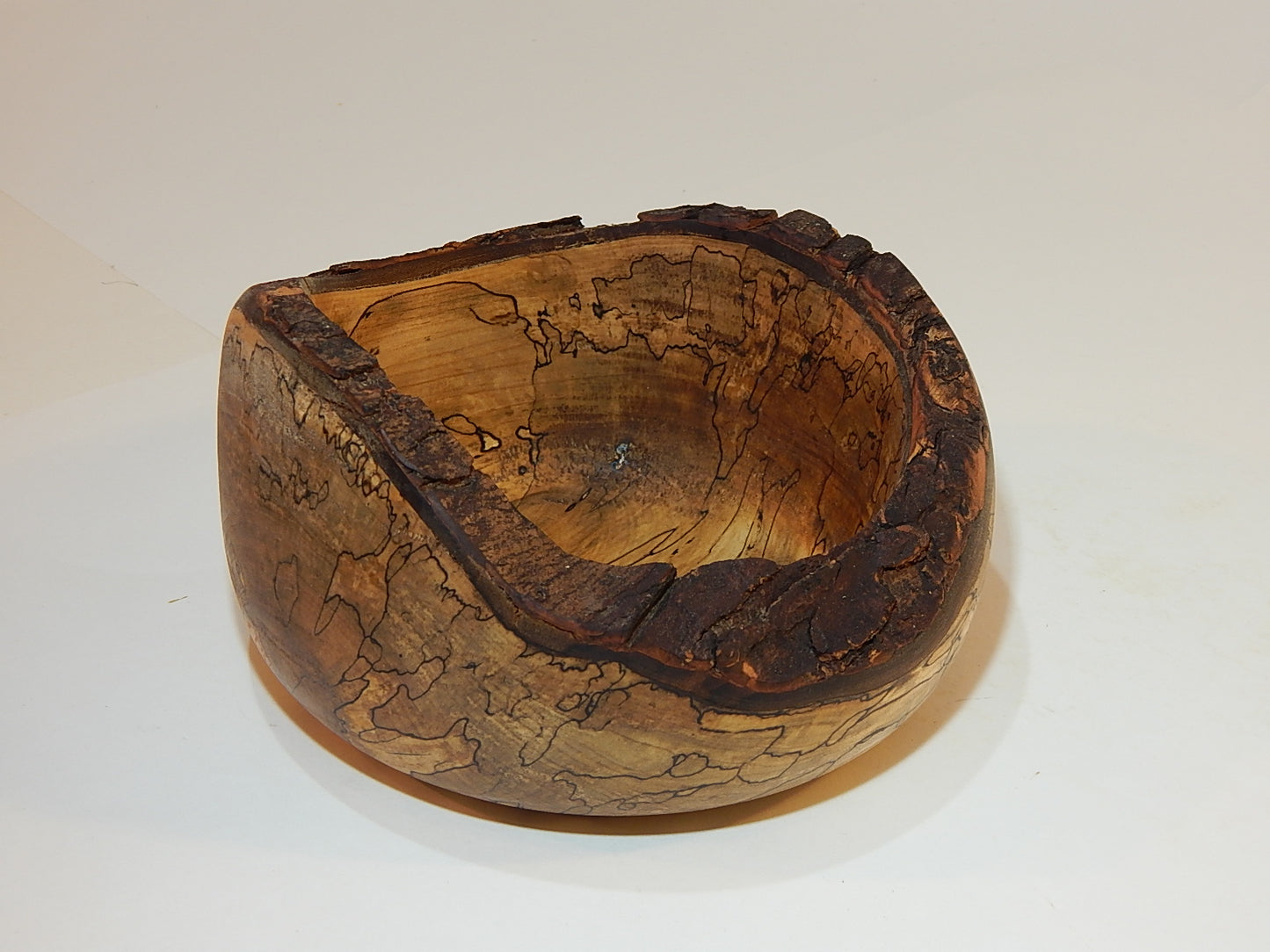 Maple Wood Bowl, Live Bark Edge, Handmade, Artisan Crafted