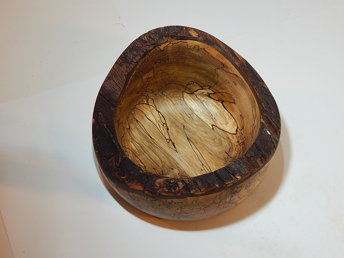 Maple Wood Bowl, Live Bark Edge, Handmade, Artisan Crafted