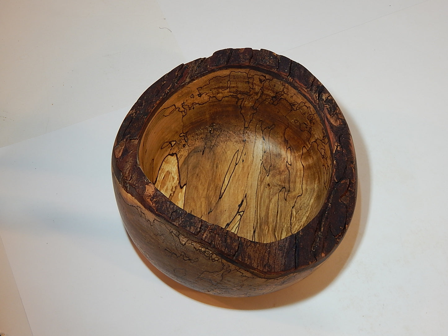 Maple Wood Bowl, Live Bark Edge, Handmade, Artisan Crafted