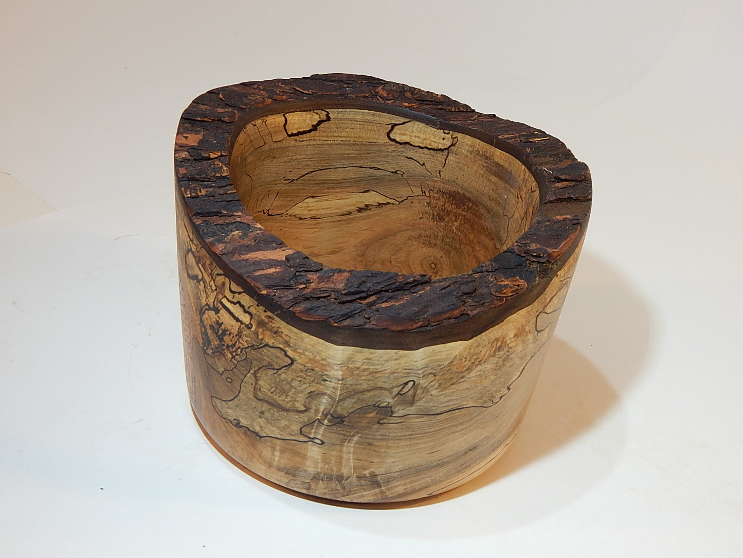 Maple Wood Bowl, Live Bark Edge, Handmade, Artisan Crafted