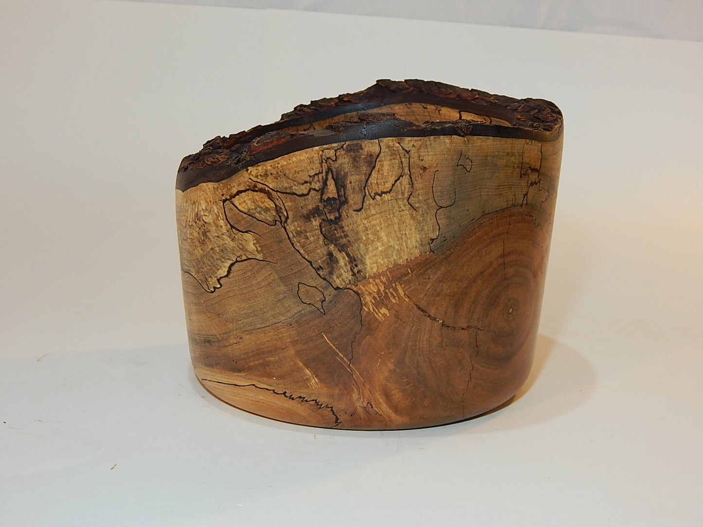 Maple Wood Bowl, Live Bark Edge, Handmade, Artisan Crafted