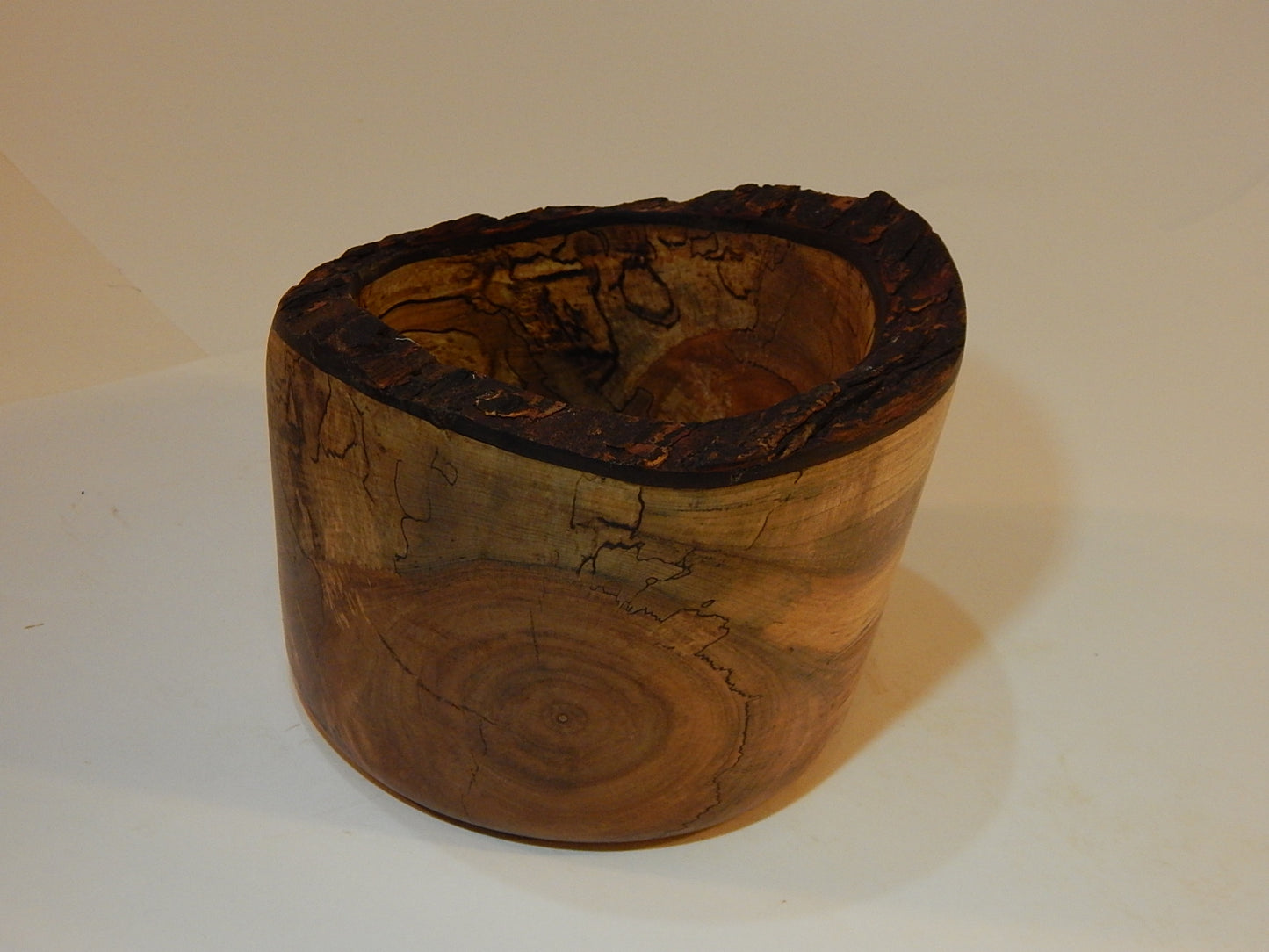 Maple Wood Bowl, Live Bark Edge, Handmade, Artisan Crafted