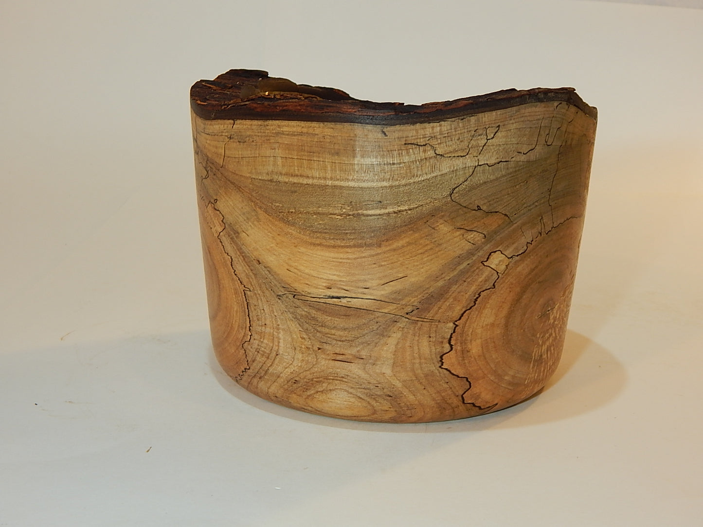 Maple Wood Bowl, Live Bark Edge, Handmade, Artisan Crafted