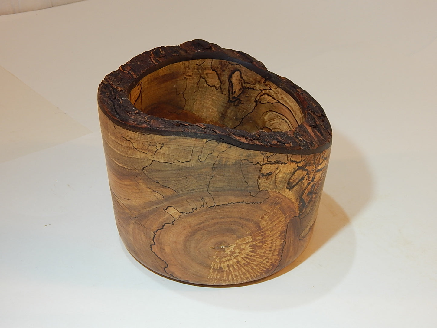 Maple Wood Bowl, Live Bark Edge, Handmade, Artisan Crafted