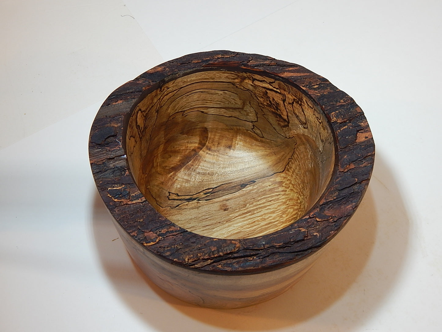 Maple Wood Bowl, Live Bark Edge, Handmade, Artisan Crafted