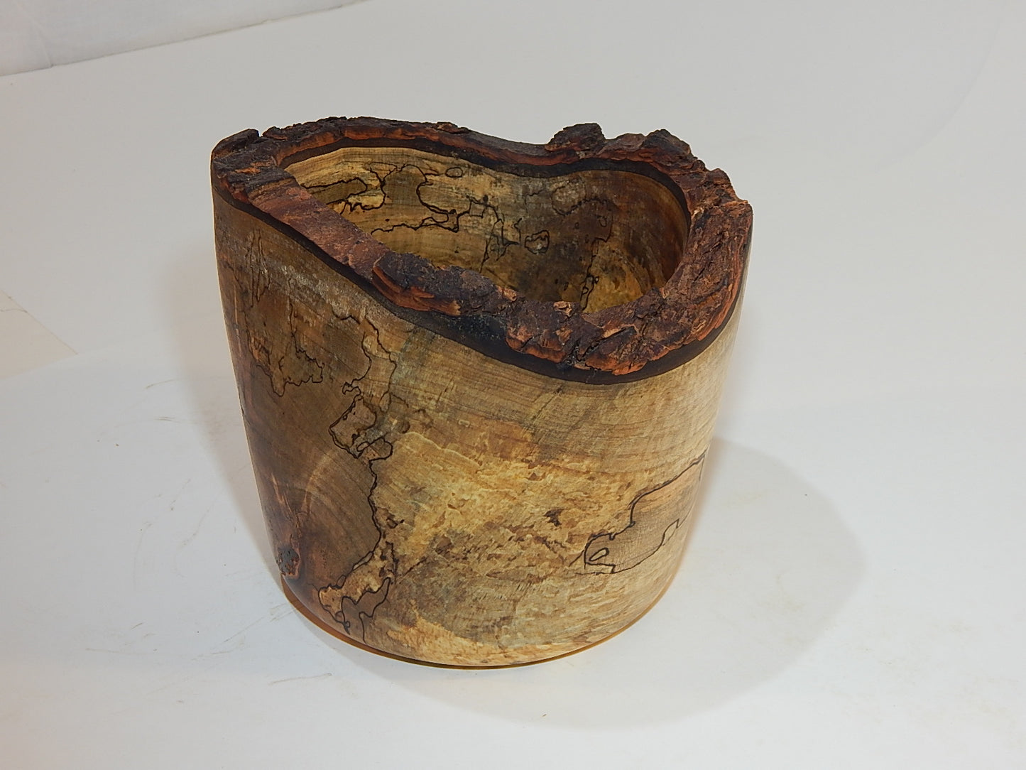 Maple Wood Bowl, Live Bark Edge, Handmade, Artisan Crafted