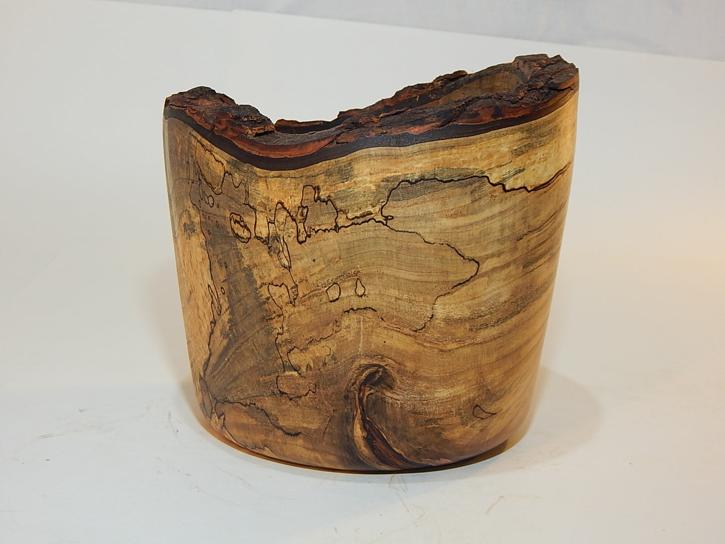 Maple Wood Bowl, Live Bark Edge, Handmade, Artisan Crafted