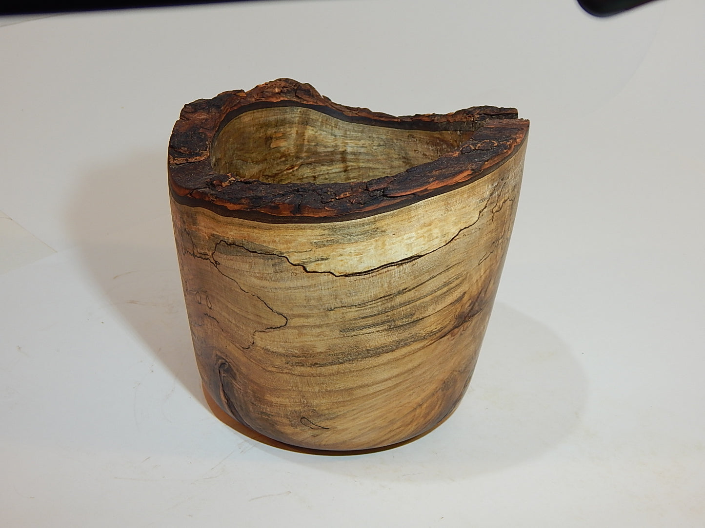 Maple Wood Bowl, Live Bark Edge, Handmade, Artisan Crafted