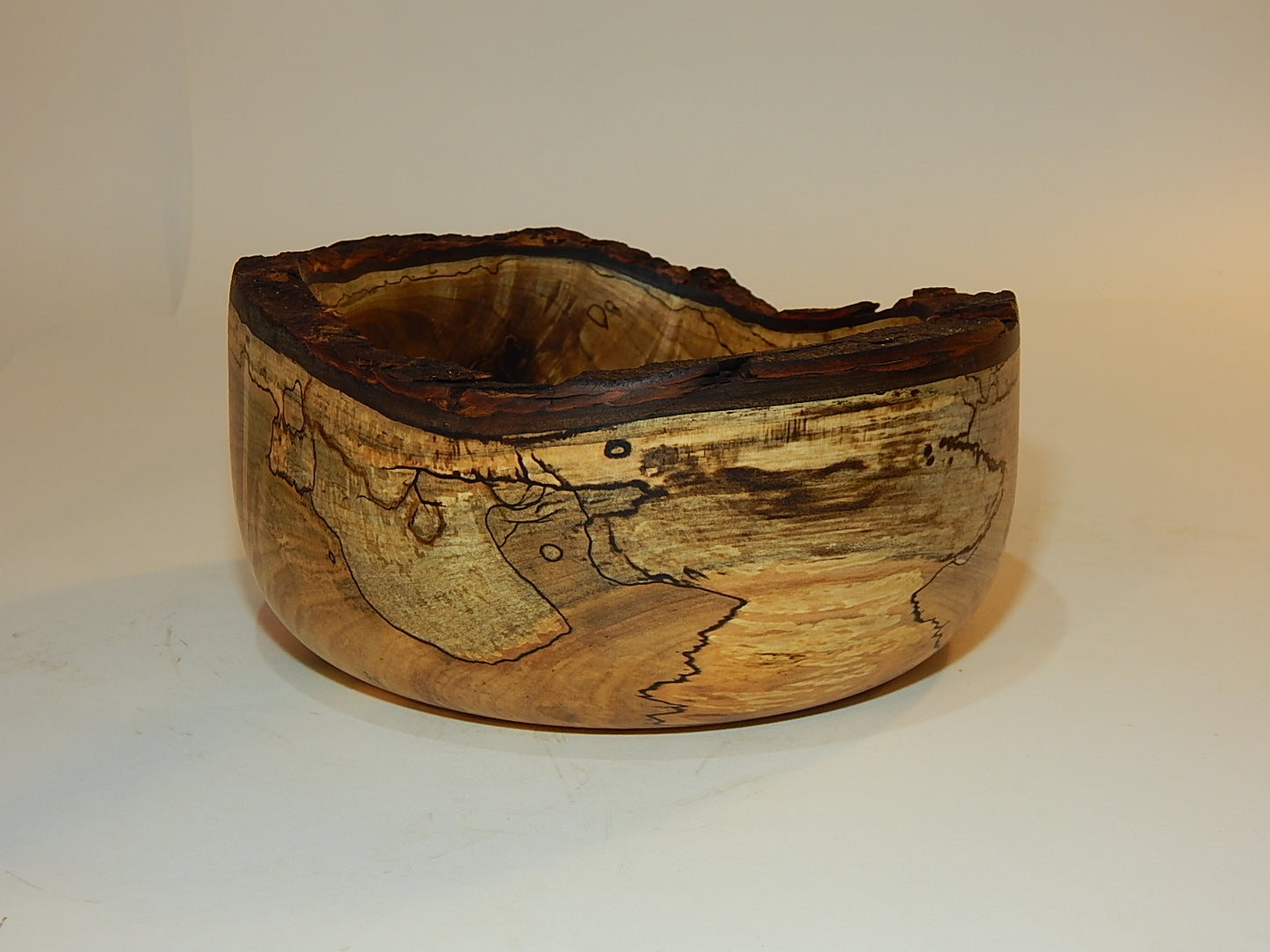 Maple Wood Bowl, Live Bark Edge, Handmade, Artisan Crafted