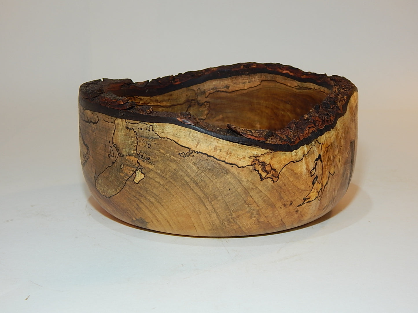 Maple Wood Bowl, Live Bark Edge, Handmade, Artisan Crafted