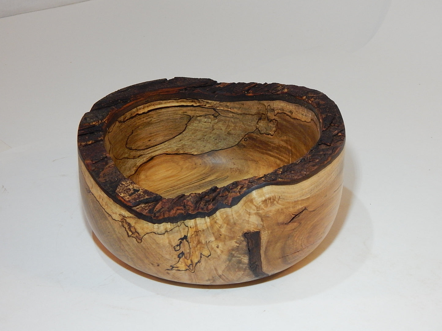 Maple Wood Bowl, Live Bark Edge, Handmade, Artisan Crafted