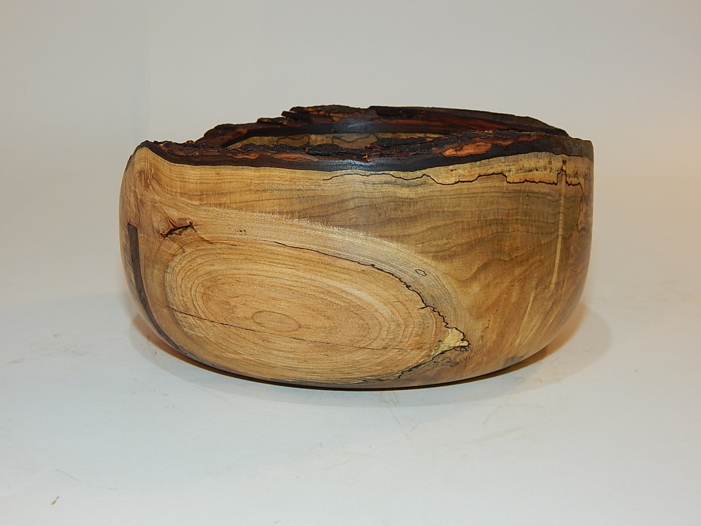 Maple Wood Bowl, Live Bark Edge, Handmade, Artisan Crafted