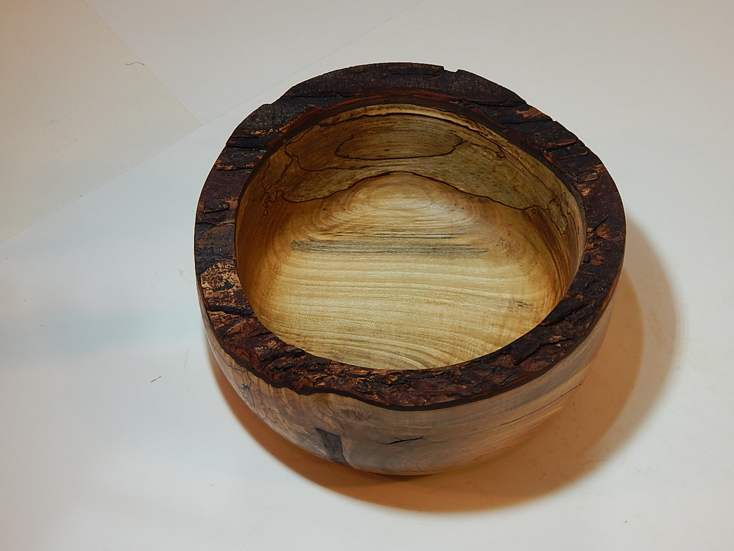 Maple Wood Bowl, Live Bark Edge, Handmade, Artisan Crafted