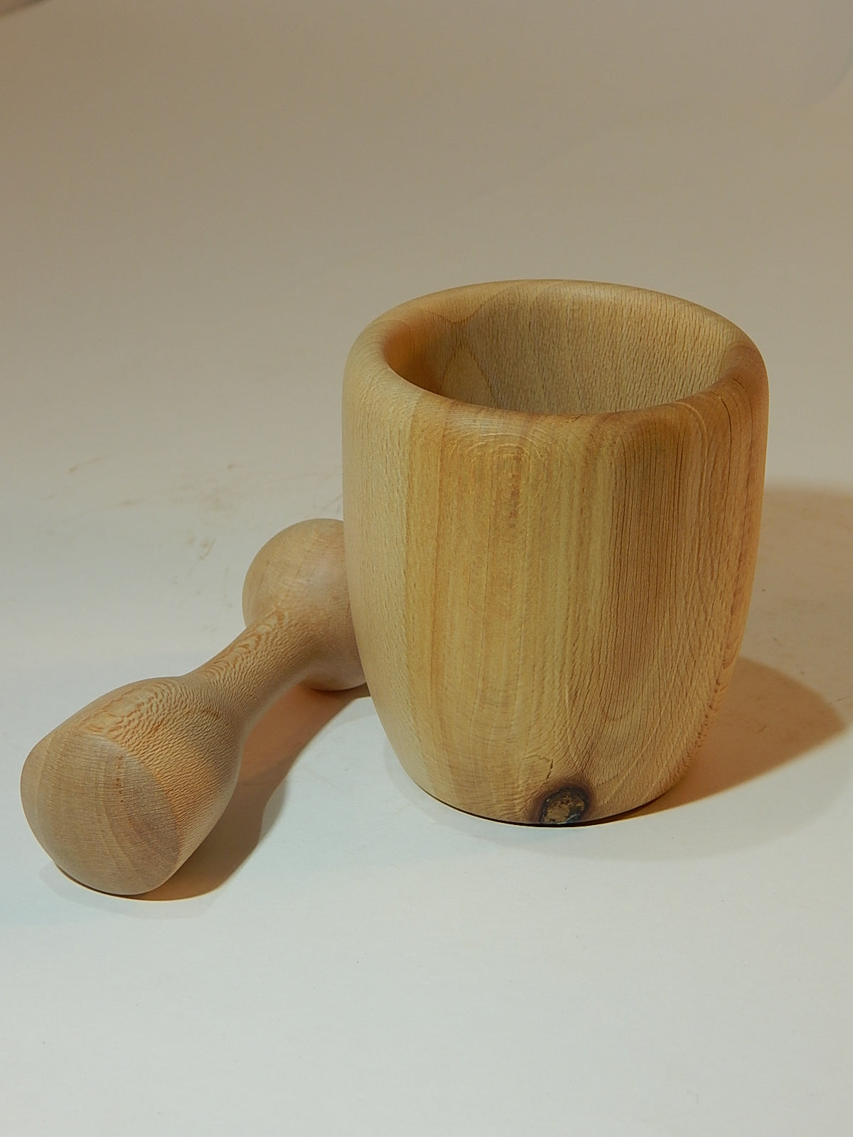 SYCAMORE MORTAR AND PESTLE HANDMADE LATHE TURNED ARTISAN CRAFTED