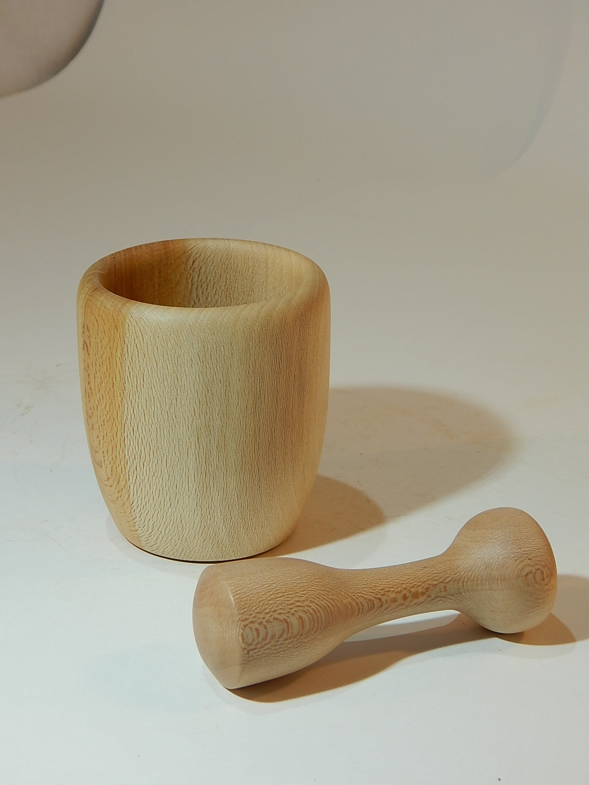 SYCAMORE MORTAR AND PESTLE HANDMADE LATHE TURNED ARTISAN CRAFTED